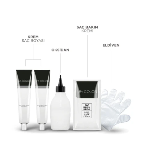 Sea Color 0.02 Gümüş Gri Set Saç Boyası - Resim 4