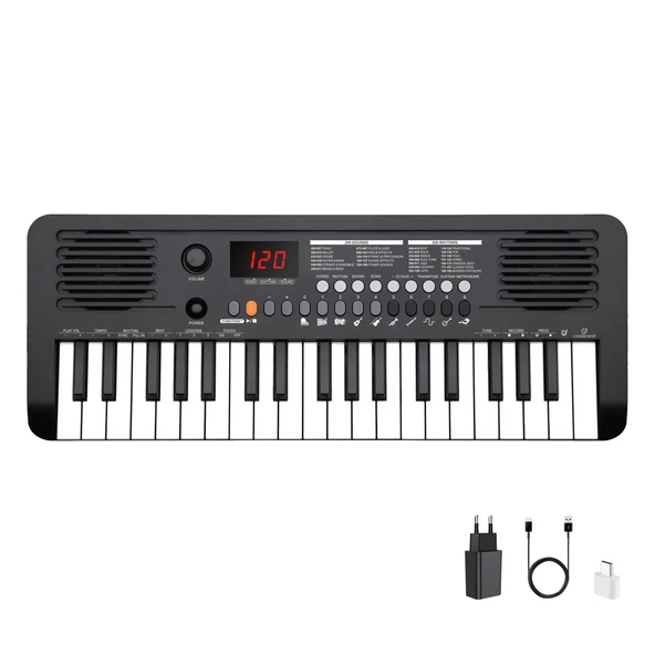 Jwin Sapphire MK-1537 37 Tuş Hassasiyetli Org (Adaptör Hediye) - Siyah - 1