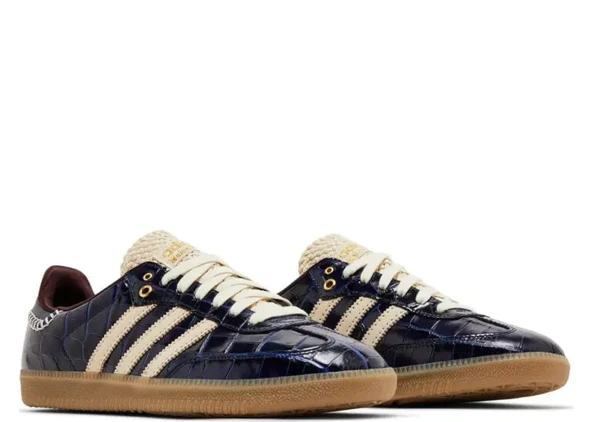 Adidas Samba Wales Bonner Navy Croc - Resim 4