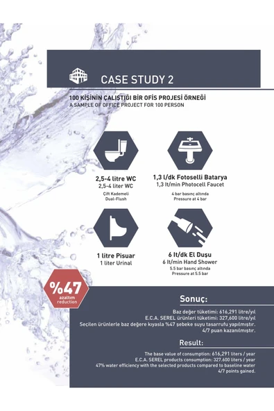 E.C.A. Tiera 102817383 Mafsallı Banyo Üst Takım - Resim 6