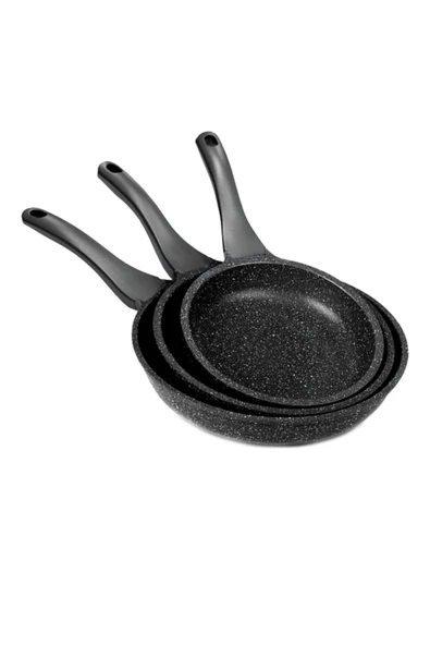 ThermoAD Granit Tava Seti 3’lü Gri - 20cm-24cm-28cm - 1