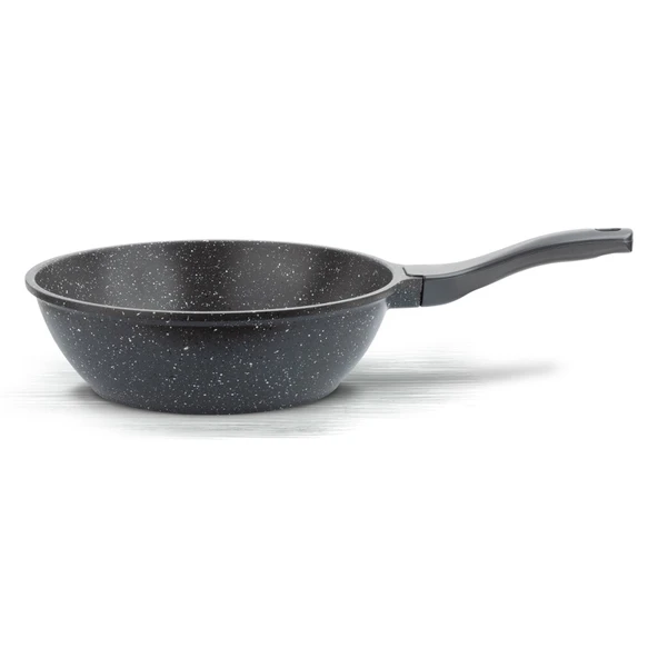 ThermoAD Granit Döküm Wok Tava 28cm - Gri - 2