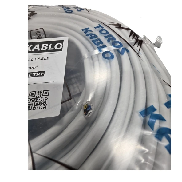 Toros Kablo Ttr 3 X 2.5mm Cca Kablo H05 W-f 100 Metre Beyaz - 3