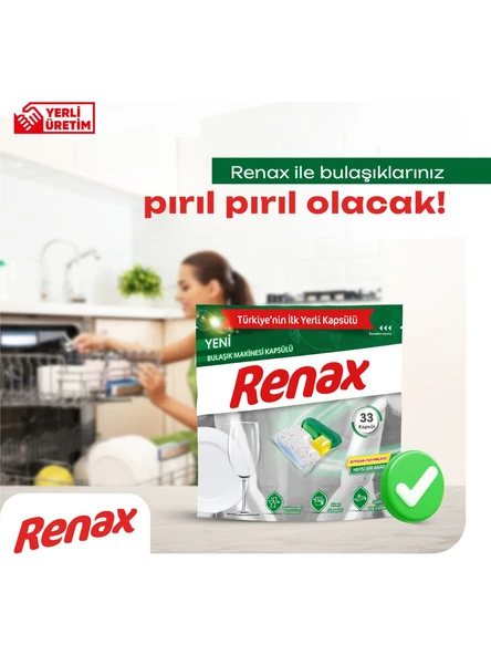 Renax Bulaşık Makinesi Kapsülü Hepsi Bir Arada 160 Lı Tablet - Resim 3
