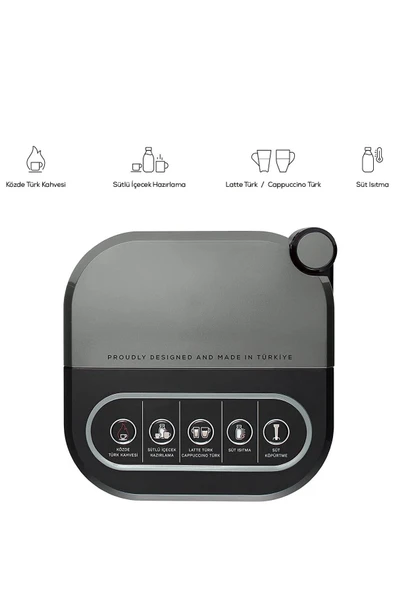 Karaca Hatır Barista Cappuccino, Latte Ve Türk Kahve Makinesi Antrasit - 3