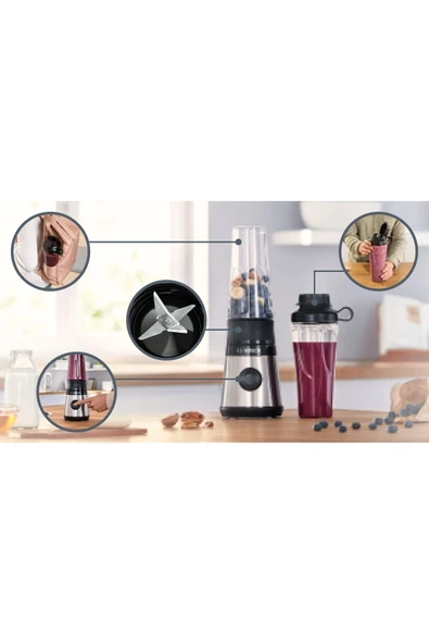 Bosch 4lü Paslanmaz Çelik Bıçak Sistemi Premium Smoothie Blender Seti
