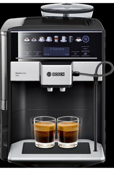 Bosch TIS65429RW Tam Otomatik Kahve Makinesi Vero Barista 400 Metalik safir siyahı
