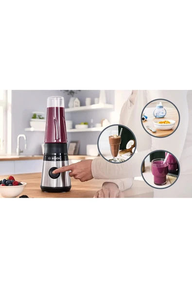 Bosch 4lü Paslanmaz Çelik Bıçak Sistemi Premium Smoothie Blender Seti - 4