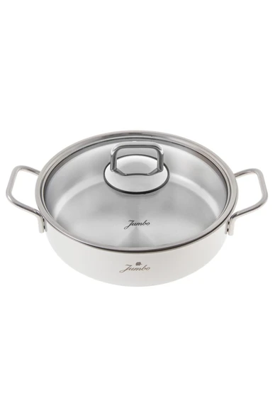 Jumbo Çelik Lyon 7 Parça Tencere Seti 7 Indüksiyon Ocakta Kullanılabilir Çelik Çelik Beyaz - 4