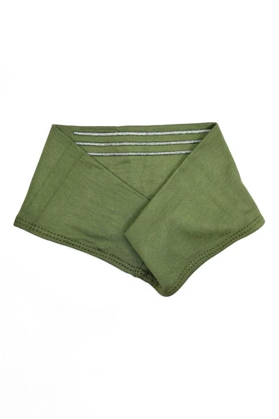 Loggia Kaymayan Silikonlu Bandana Bone - Sportif Saç Bandı-Haki - 7