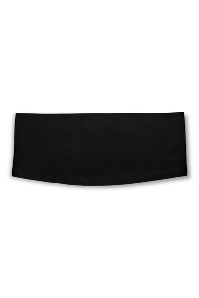 Loggia Kaymayan Silikonlu Bandana Bone Siyah - Kadın Tesettür Dikişsiz Kaymaz Geçme - Sportif Saç Bandı - 5