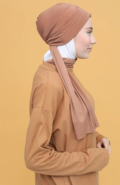 Monalisa Home Şık Büzgülü  Beyaz Renkli Bone ürün görseli