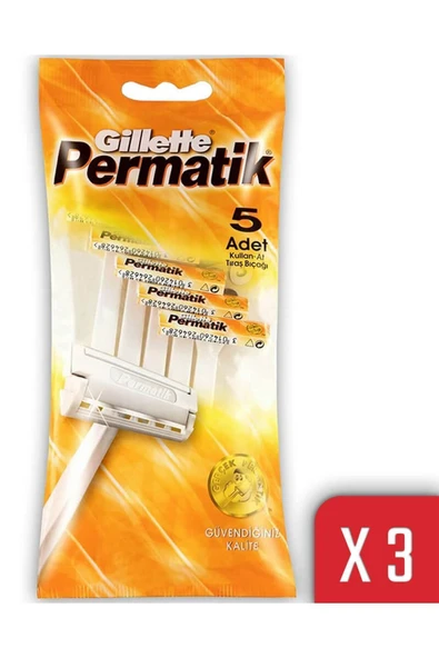 Gillette Permatik 5 Li Poşet X 3 Adet ürün görseli