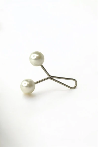 Loggia Eşarp Şal Klipsi 12 Adet Inci Model Klips (4 BEYAZ - 4 SİYAH - 4 GÜMÜŞ) Kadın Tesettür Aksesuar - Resim 5