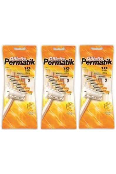 Gillette Permatik Kullan At Tıraş Bıçağı 10 Lu X 3 Adet ürün görseli 1