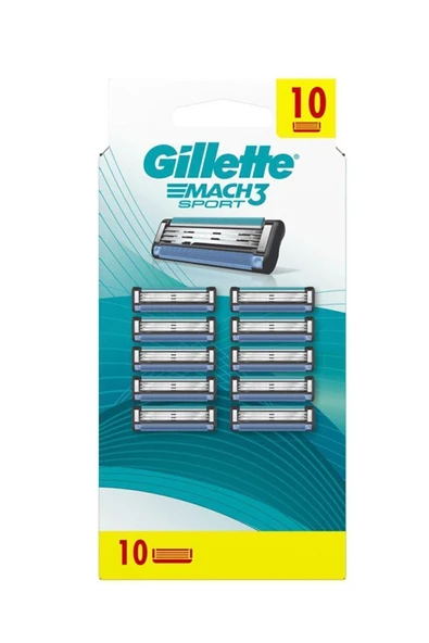Gillette Mach3 Sport Yedek Tıraş Bıçağı 10lu ürün görseli 1