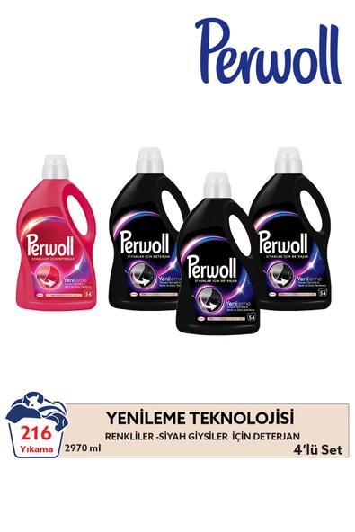 Perwoll 2,97 L Siyah X3 Perwol 2,97 Renkli (4'LÜ SET) ürün görseli
