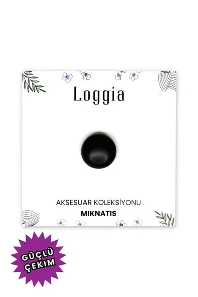 Loggia Eşarp Ve Şal Mıknatısı Soft Siyah Renk - Başörtü Tutucu Kadın Tesettür Aksesuar Mıknatıs ürün görseli