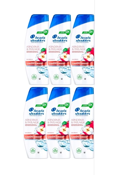 Head&Shoulders Arındırma&Parlaklık Kepeğe Karşı Etkili Şampuan 330 ML 6 Adet ürün görseli 1