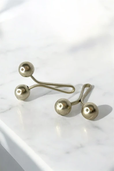 Loggia Eşarp Şal Klipsi Gümüş 12 Adet İnci Model - Klips Kadın Tesettür Aksesuar İğne - Resim 8