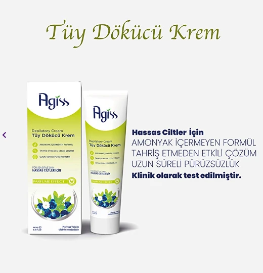 Agiss Tüy Dökücü Krem Hassas Ciltler İçin 100 ml - Resim 5