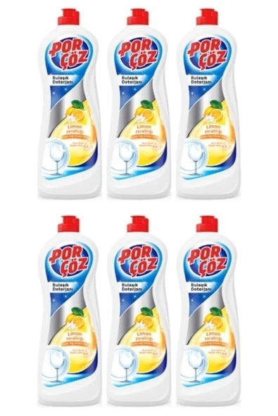 Porçöz Bulaşık Deterjanı Limon Ferahlığı 6 x 675 ML ürün görseli