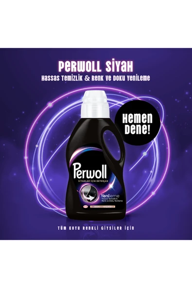Perwoll Sıvı Deterjan Yenileme Siyah 2.97L 2'li Set (Toplam 5.94L) – Siyahlar İçin Güçlü Temizlik - Resim 4