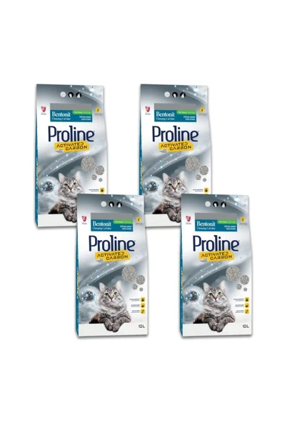Pro Line Aktif Karbon Kedi Kumu 10 Lt X 4 Adet
