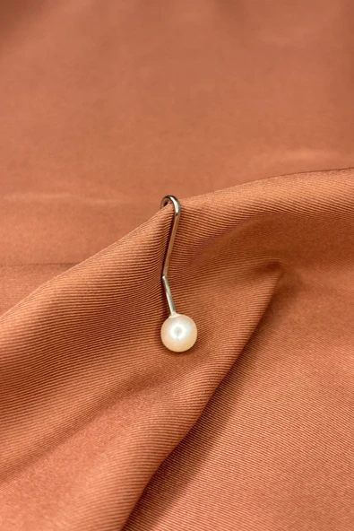 Loggia Eşarp Şal Klipsi Beyaz İnci Model 1 Adet Klips - Kadın Tesettür Aksesuar - Resim 4