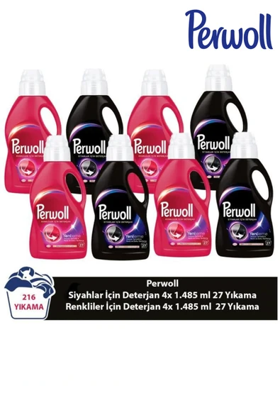 Perwoll Yenileme Renkliler 4x 1.485 ml 27 Yıkama Siyahlar 4x 1.485 ml 27 Yıkama (216 Yıkama ) ürün görseli 1