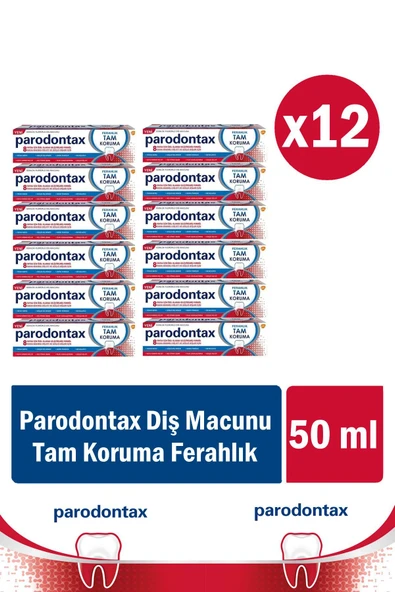 Parodontax Tam Koruma Ferahlık Diş Macunu 50 ml x 12 Adet ürün görseli