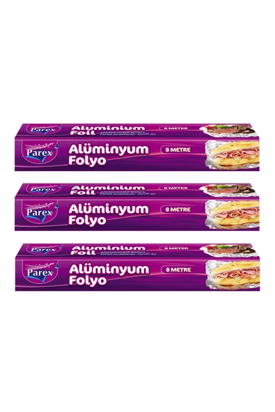 Parex Alüminyum Folyo 8 Mt Üçlü Set