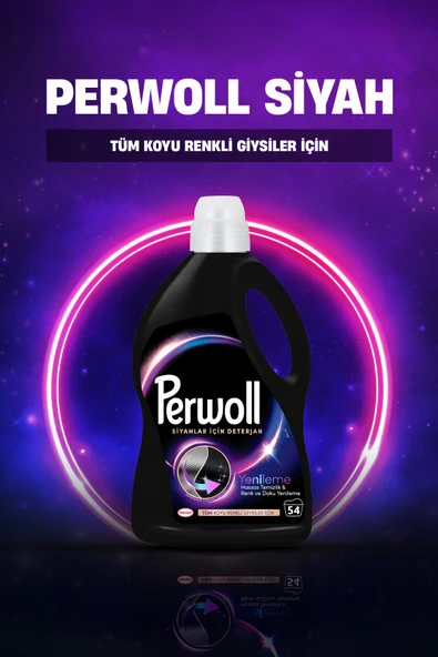 Perwoll Sıvı Deterjan Yenileme Siyah 2.97L 3'lü Set (Toplam 8.91L) – Siyahlar İçin Yoğun Bakım - Resim 6