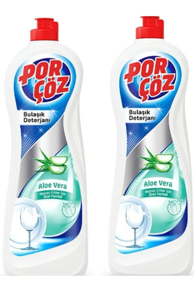 Porçöz PORÇÖZ Elde Bulaşık Deterjanı Aloevera 675 Ml X 2 ADET