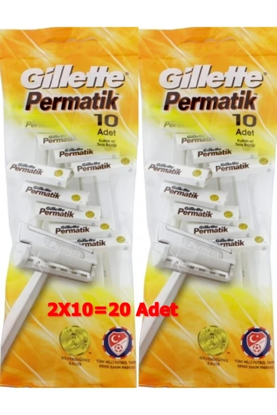 Gillette GİLLETTE PERMATİK KULLAN AT TIRAŞ BIÇAĞI 10'LU (2 PAKET) ürün görseli 1