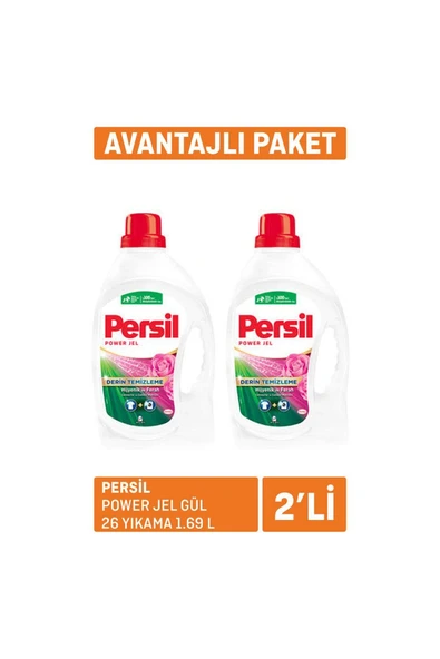 Persil Power Jel Derin Temizleme Gülün Büyüsü 52 Yıkama 1690 ml X 2 Adet ürün görseli