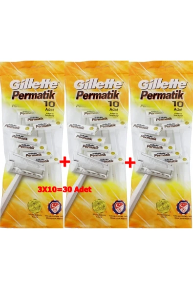 Gillette GİLLETTE PERMATİK KULLAN AT TIRAŞ BIÇAĞI 10'LU (5 PAKET) ürün görseli 1
