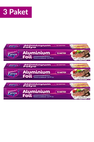 Parex Alüminyum Folyo 15 Mt Üçlü Set - Resim 2