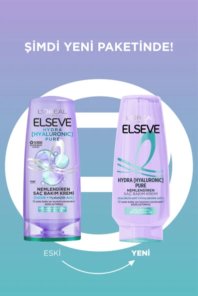 ELSEVE Hydra [hyaluronic] Pure Salisilik Asit Içeren Yağlanma Karşıtı Nemlendirici Saç Kremi 250ml - Resim 6