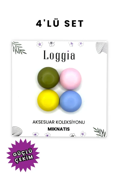 Loggia Eşarp Ve Şal Mıknatısı Soft Renkli 4lü Set - Başörtü Tutucu Kadın Tesettür Aksesuar Mıknatıs ürün görseli