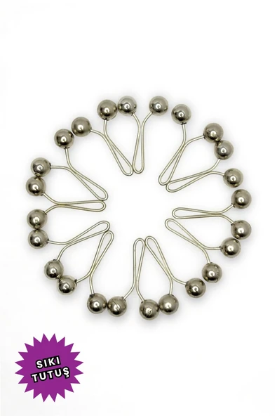 Loggia Eşarp Şal Klipsi Gümüş 12 Adet İnci Model - Klips Kadın Tesettür Aksesuar İğne ürün görseli
