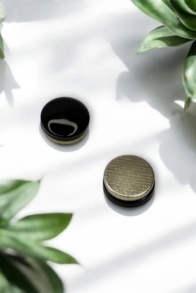 Loggia Eşarp Ve Şal Mıknatısı Parlak Siyah - Başörtü Tutucu Kadın Tesettür Aksesuar Mıknatıs - Resim 3