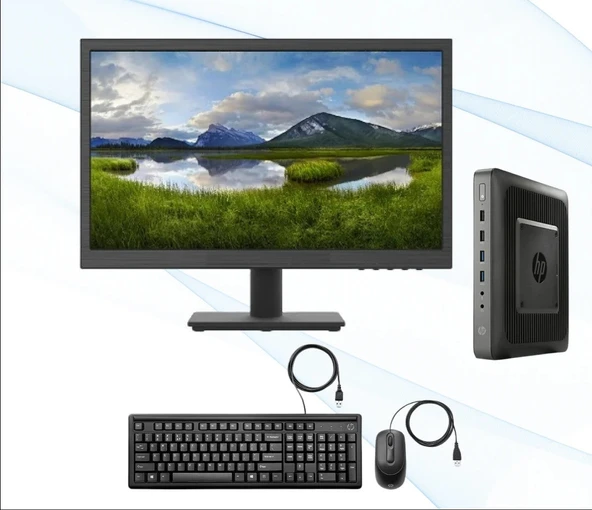 HP T630 MİNİ PC, THİN CLİENT, 22 İNÇ MONİTÖR, AMD GX-420GI QUAD İŞLEMCİ 8 GB RAM 256 GB SSD YÜKSEK PERFORMANS 12 AY GARANTİ (YENİLENMİŞ 2. EL ÜRÜN) - 1