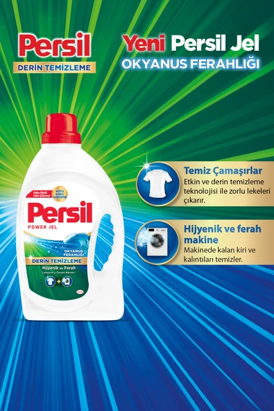 Persil Jel Okyanus Ferahlığı Sıvı Çamaşır Deterjanı 26 Yıkama  1.690 ml 3'lü Set - Resim 3