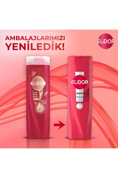 Elidor Saç Bakım Şampuanı Brezilya Keratin Terapisi 400 ml x3 - Resim 6