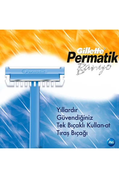 Gillette PERMATİK BANYO KULLAN AT TIRAŞ BIÇAĞI 10'LU (2 PAKET) - Resim 3