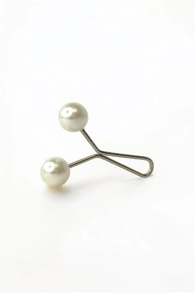 Loggia Eşarp Şal Klipsi Beyaz İnci Model 1 Adet Klips - Kadın Tesettür Aksesuar ürün görseli