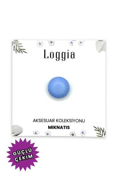 Loggia Eşarp Ve Şal Mıknatısı Soft Mavi Renk - Başörtü Tutucu Kadın Tesettür Aksesuar Mıknatıs ürün görseli