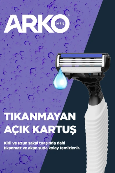 Arko Men Pro4 Dört Bıçaklı Tıraş Bıçağı 6 Adet - Resim 4