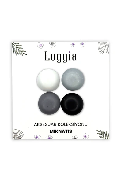 Loggia Eşarp Ve Şal Mıknatısı Soft Siyah Renk - Başörtü Tutucu Kadın Tesettür Aksesuar Mıknatıs - Resim 7